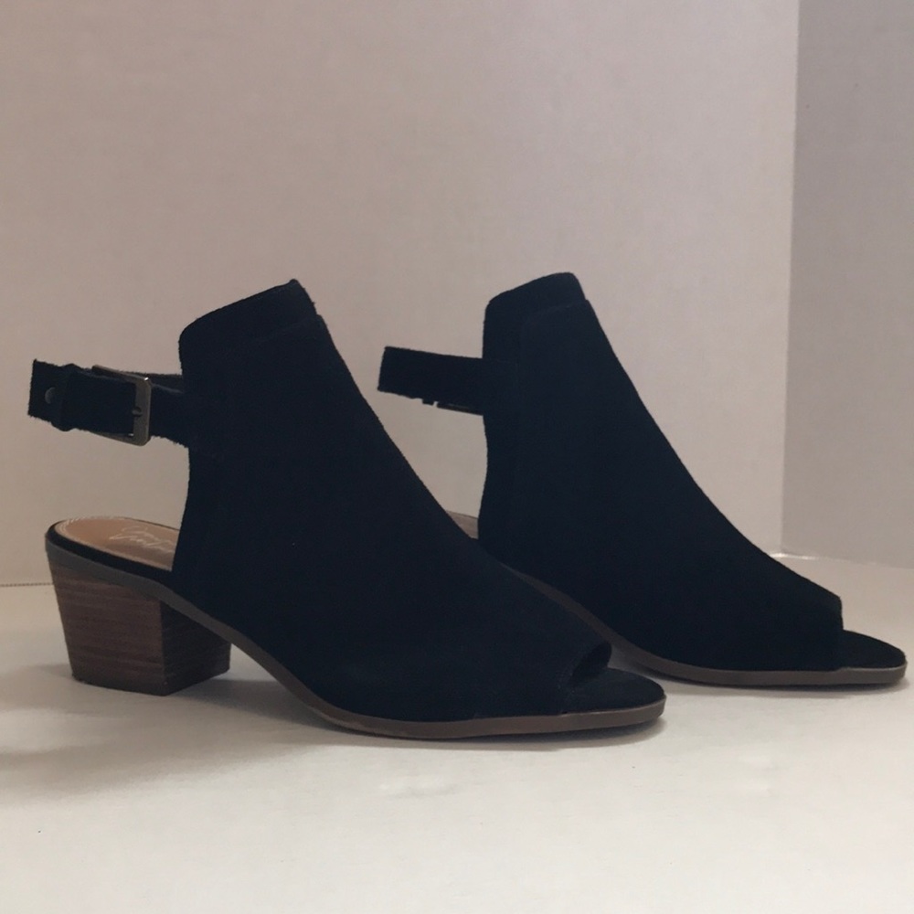 Crown Vintage Bresolin Black Suede Sandal Bootie